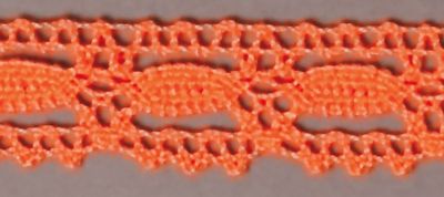 Dentelle Galon Coton Frou-Frou 19mm Orange 1704-19-56 petite image