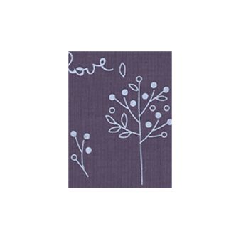 Coupon Tissu 100% Coton Fleuri Frou-Frou Violet Sage